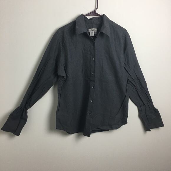 AKA Eddie Bauer Button Down Shirt Gray White XL - Picture 3 of 12